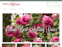 Tablet Screenshot of heirloomroses.com